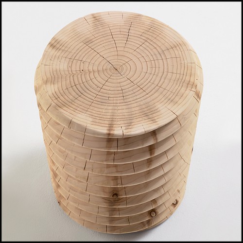 Stool 154 - Whorl Cedar Medium - Whorl Design Stool - Pacific Compagnie.
