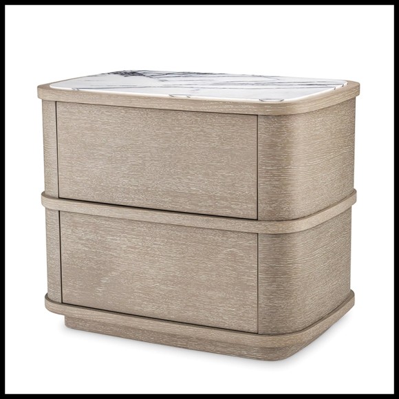 Table de Nuit 24 - Cabana | Bedside Table Eichholtz- Bianco - Eichholtz bedside table - Pacific Compagnie.