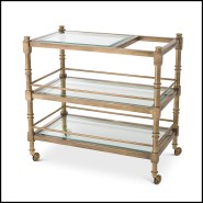 Desserte 24 - Alexia | Trolley Alexia - Vintage brass and glass combination trolley - Pacific Compagnie.