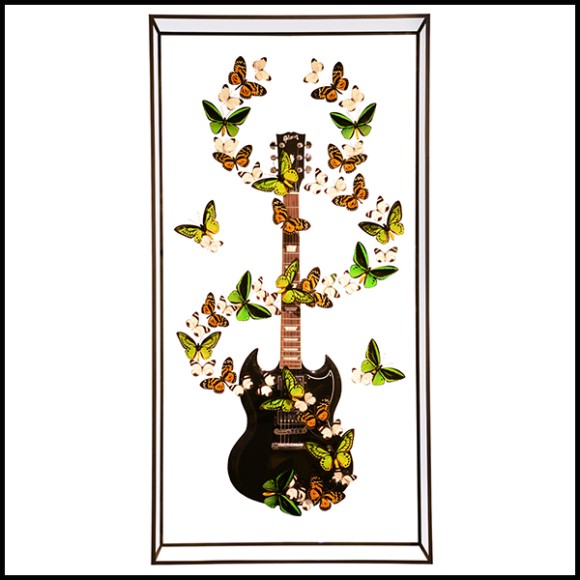 Guitar PC - Butterflies AC DC - Customizable Guitar PC- Butterflies AC DC, for the modern guitarist - Pacific Compagnie.