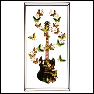 Guitar PC - Butterflies AC DC - Guitare de collection papillon - Pacific Compagnie.