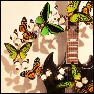Guitar PC - Butterflies AC DC - Handcrafted Guitar PC- Butterflies AC DC, a work of art - Pacific Compagnie.