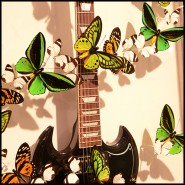 Guitar PC - Butterflies AC DC - Guitare custom papillon - Pacific Compagnie.