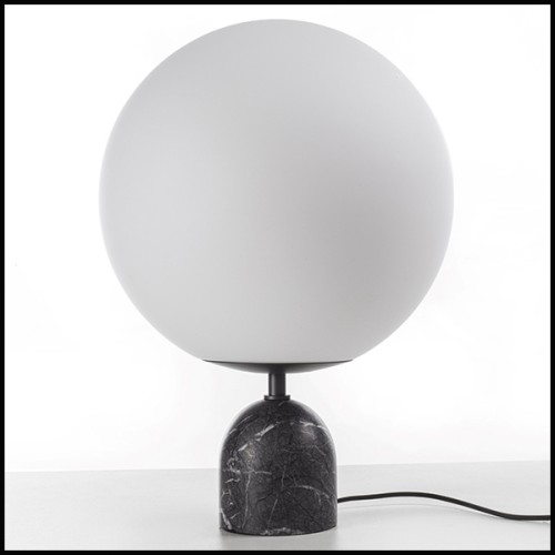 Table Lamp 163 - Lio Black Medium - Lampe noire design - Pacific Compagnie.