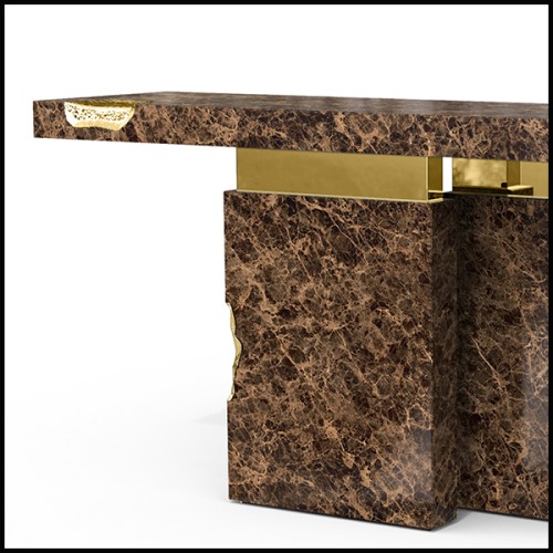 Console Table 145 - Majestic Brown - Piétement élégant - Pacific Compagnie.