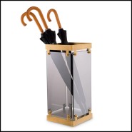 Porte - Parapluie 24- Heston - Elegant gold metal holder, perfect for entryways - Pacific Compagnie.