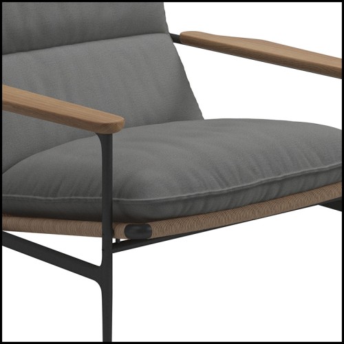 Chaise 45 - Zenith Teak Arms - Pacific Compagnie.