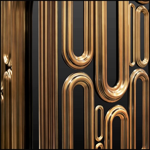 Armoire 145 - Blocks Gold - Style art déco - Pacific Compagnie.