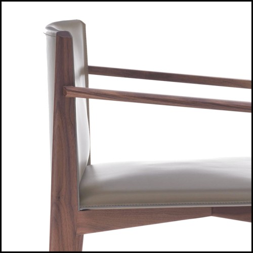 Chair 163- Olga Armrests and Leather