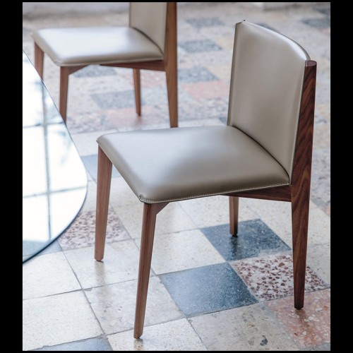 Chaise 163 - Olga Cuir - Assise confortable - Pacific Compagnie.