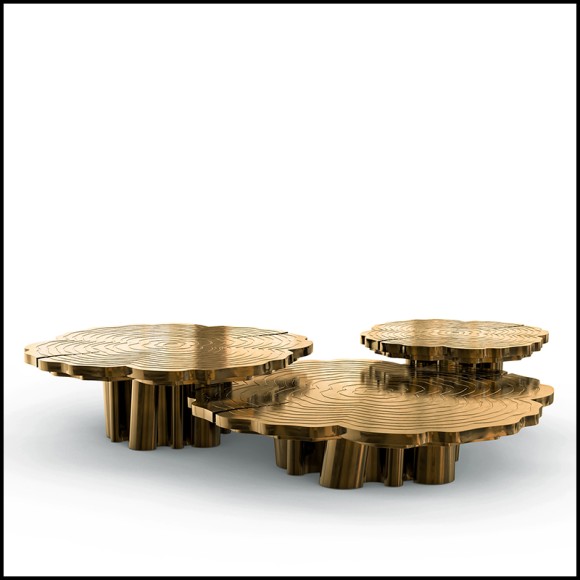 Coffee Table Luxury Art (Boca Do Lobo) - Tresor Patinated Set of 3