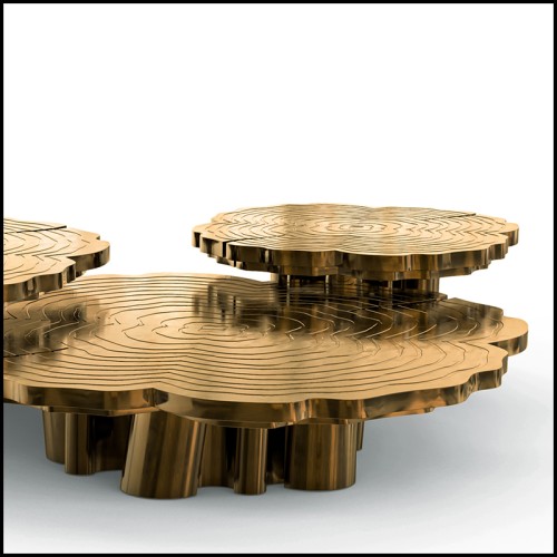 Coffee Table 145- Tresor Patinated Set of 3