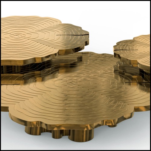 Coffee Table Luxury Art (Boca Do Lobo) - Tresor Patinated Set of 3