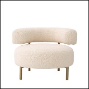 Chaise 24 - Thompson | Chair Thompson - Elegant indoor chair with brushed brass finish - Pacific Compagnie.