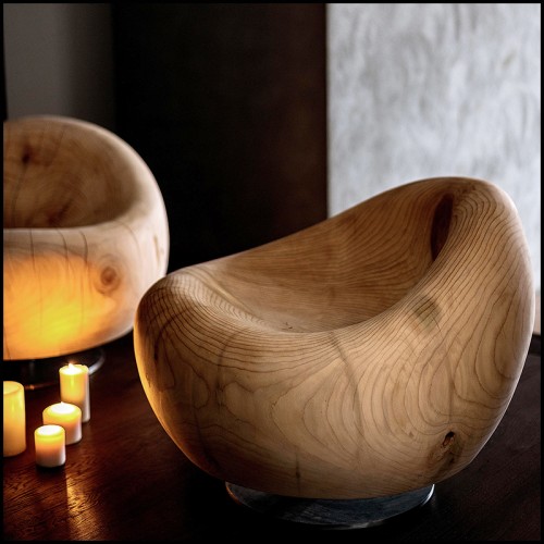 Fauteuil 154 - Bahamas Cedar Swivel - Bahamas Armchair View - Pacific Compagnie.