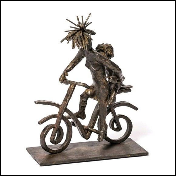 Sculpture 190- Child on Bicycle Bronze