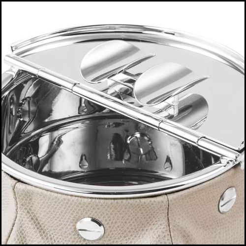 Ashtray 189- Clear Beige Calfskin 2 Cigars Yachting