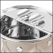 Ashtray 189- Clear Beige Calfskin 2 Cigars Yachting