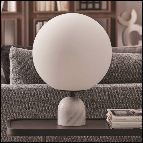 Lampe de Table 163 - Lio White Medium | Table Lamp Porada - Lio White Medium - Medium Lio Lamp Design - Pacific Compagnie.