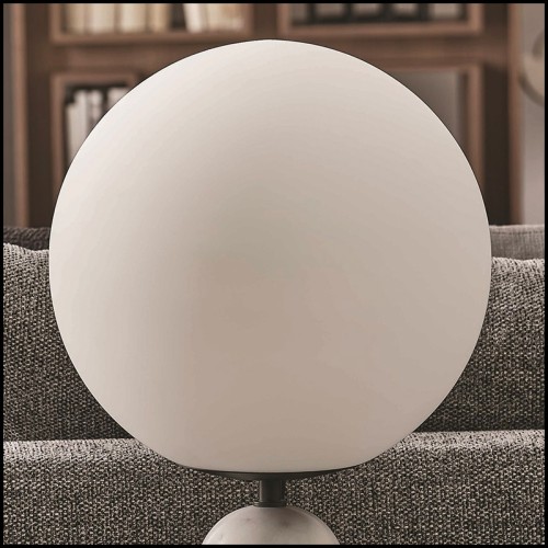 Lampe de Table 163 - Lio White Medium | Table Lamp Porada - Lio White Medium - Lio Lamp White Finish - Pacific Compagnie.