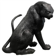 Sculpture 38 - Panther Seated - Bronze félin - Pacific Compagnie.
