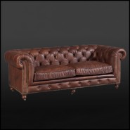 Sofa 2 seater in vintage leather 35-Kensington-2P
