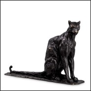 Sculpture 24 - Sitting Panther | Sculpture Eichholtz - Bronze Finish - Pacific Compagnie.