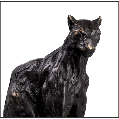 Sculpture 24 - Sitting Panther | Sculpture Eichholtz - Close Up Detail - Pacific Compagnie.