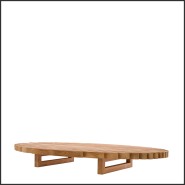 Table Basse d'extérieur 24 - Anjuna - Natural teak outdoor coffee table with modern design - Pacific Compagnie.