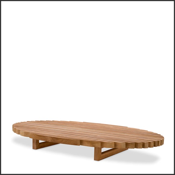 Table Basse d'extérieur 24 - Anjuna - Outdoor living room furniture featuring Anjuna coffee table in teak - Pacific Compagnie.