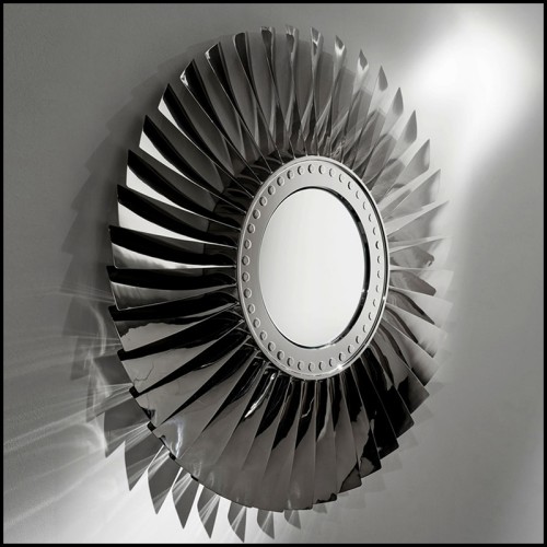 Miroir 22 - Boeing Turbine - Aviation-themed mirror with Boeing turbine detail - Pacific Compagnie.