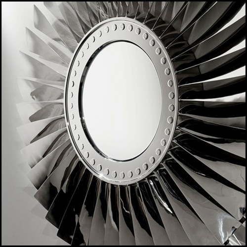 Miroir 22 - Boeing Turbine - Mirror with Boeing turbine pattern and sleek design - Pacific Compagnie.