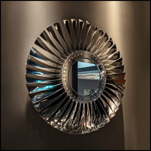 Miroir 22 - Boeing Turbine - Elegant mirror with Boeing turbine motif - Pacific Compagnie.