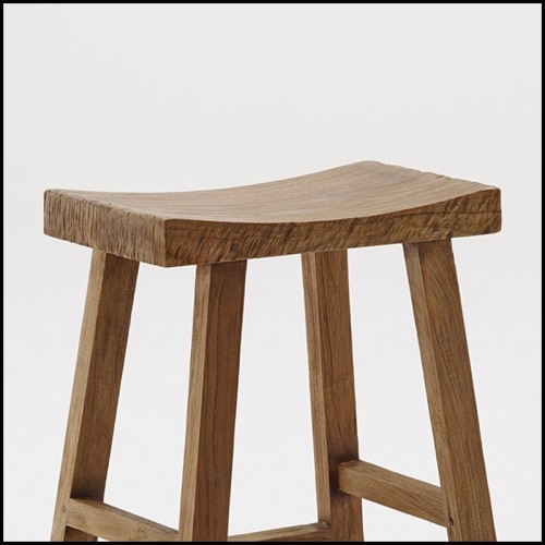 Tabouret 41 - Shalk Teak High - Hauteur réglable - Pacific Compagnie.