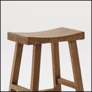 Tabouret 41 - Shalk Teak High - Hauteur réglable - Pacific Compagnie.