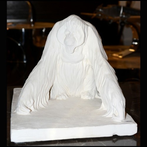Sculpture 11 - Orang Outan - Limited‑edition plaster sculpture of an orangutan by J.B. Vandame, museum‑grade finish - Pacific Co