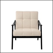 Chaise 24 - Mortensen - Eichholtz black chair with Nuoro beige upholstery - Pacific Compagnie.