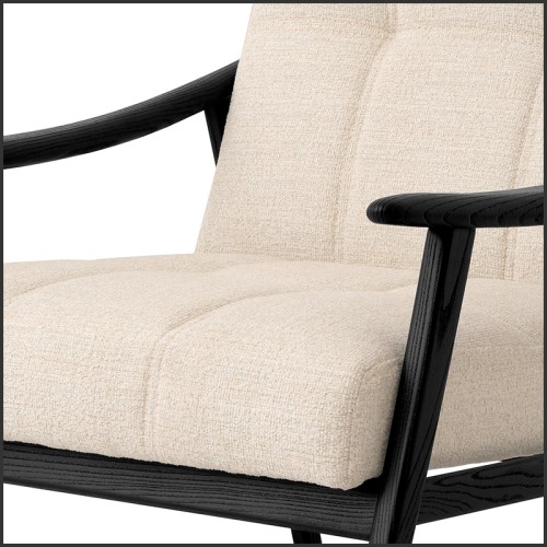 Chaise 24 - Mortensen - Eichholtz designer chair featuring hornbeam wood and black frame - Pacific Compagnie.