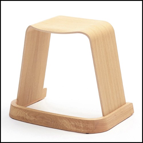 Tabouret 222 - Arch Natural Oak - Détail du bois - Pacific Compagnie.