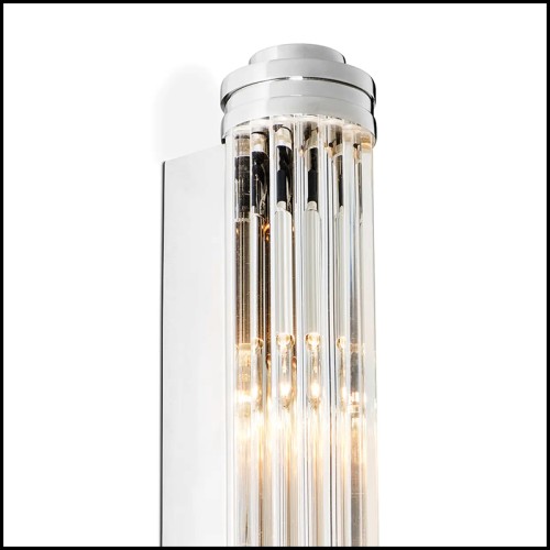 Applique 24 - Gascogne Nickel S | Wall Lamp Eichholtz- Gascogne Nickel S - Elegant Gascogne nickel sconce for ambient lighting -