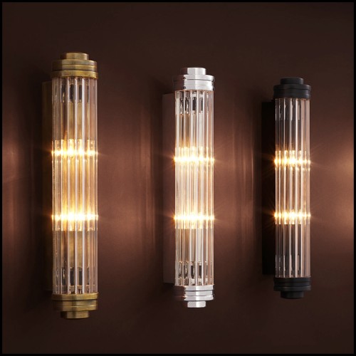 Applique 24 - Gascogne Gunmetal S - Unique wall lighting with Gascogne gunmetal accents - Pacific Compagnie.