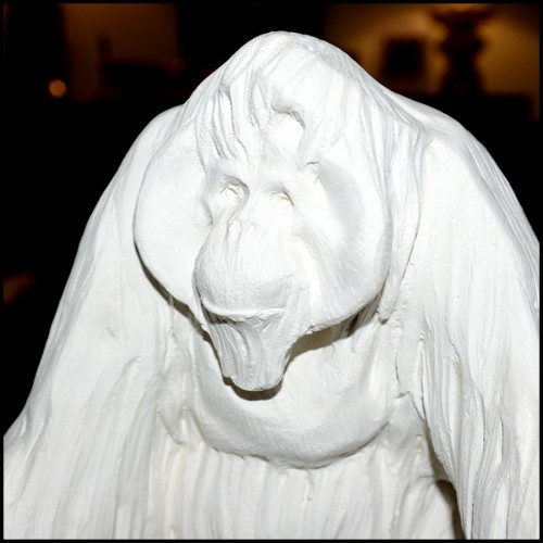 Sculpture 11 - Orang Outan - Unique plaster orangutan artwork, limited edition series by J.B. Vandame - Pacific Compagnie.
