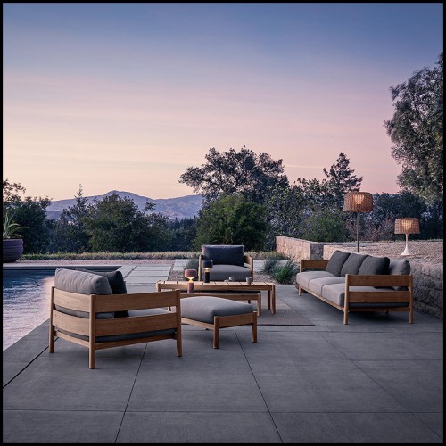 Table Basse 45 - Haven Low Teak - Teck naturel - Pacific Compagnie.