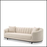 Canapé 24 - Agostino - Agostino wooden sofa with black base and Nuoro beige wood finish - Pacific Compagnie.