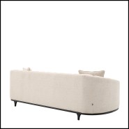 Canapé 24 - Agostino - Modern wooden sofa Agostino with beige and black accents - Pacific Compagnie.