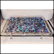 Table Basse - Blue Butterflies - Verre - Pacific Compagnie.