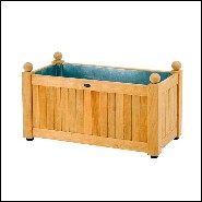 Bac à Fleurs 46-réctangle en teck et zinc