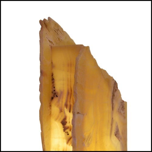 Lampadaire 223 - Onyx Raw Totem - Lumineux - Pacific Compagnie.