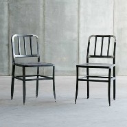Chaise 88-METAL CHAIR II, métal et cuir