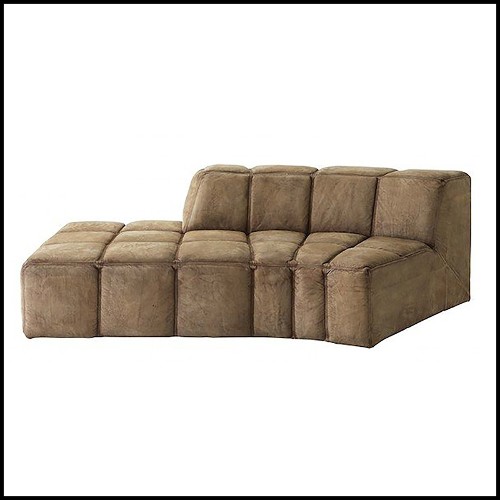 Canapé Sectional Bleu Nature - Chicane Gauche Canapé Sectional Bleu Nature- Chicane Gauche  Pacific Compagnie